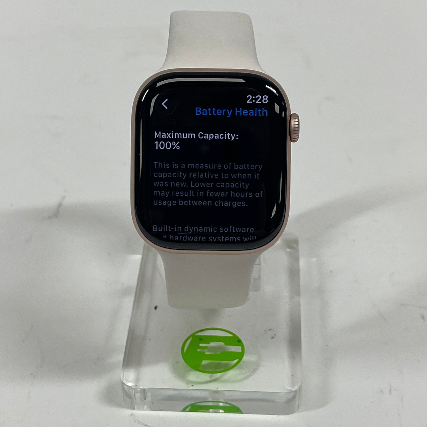 GPS Only Apple Watch Series 11 46MM Rose Gold Aluminum White Band MEV74LW/A