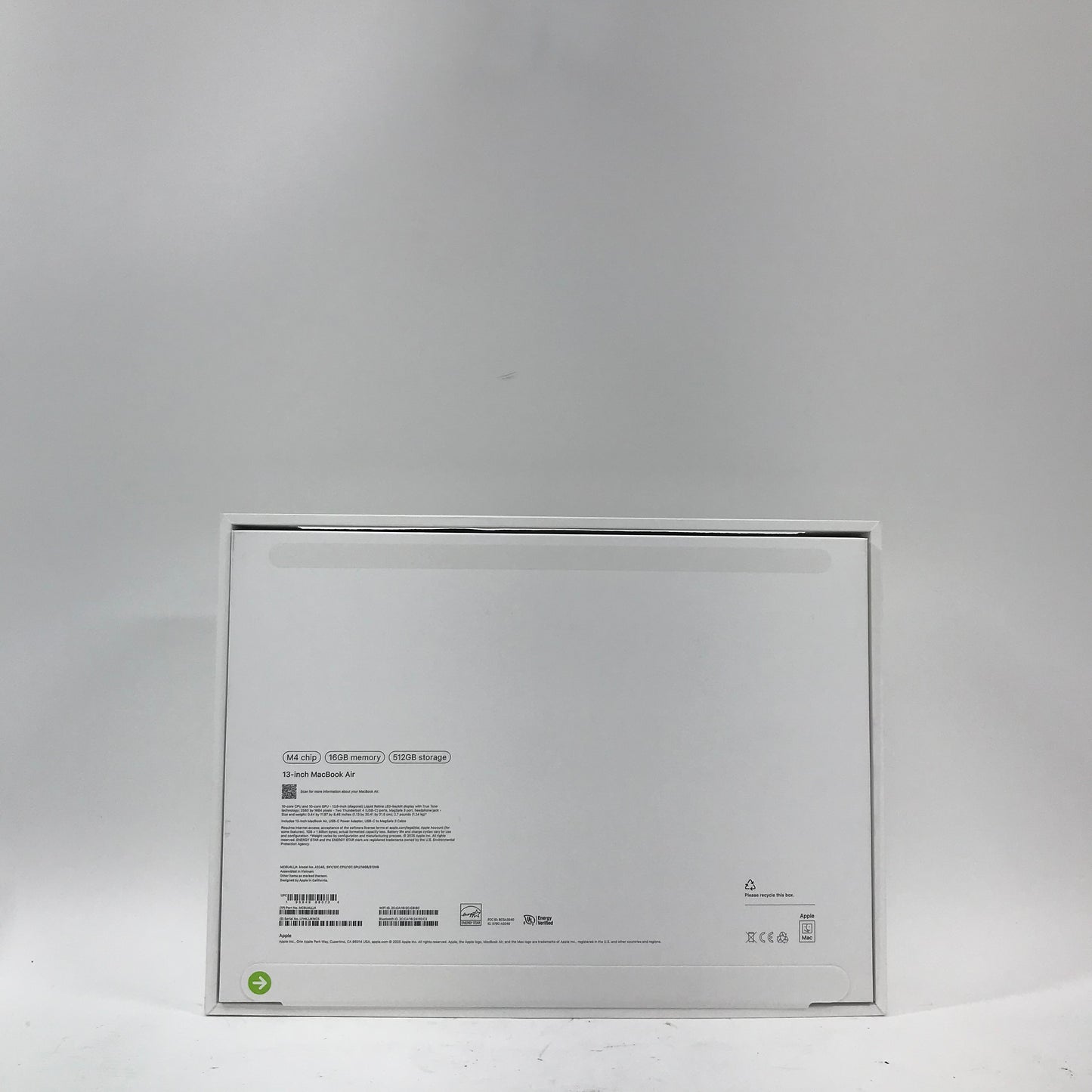 2025 Apple MacBook Air 13" M4 10C GPU 4.5GHz 16GB RAM 512GB SSD MC6U4LL/A