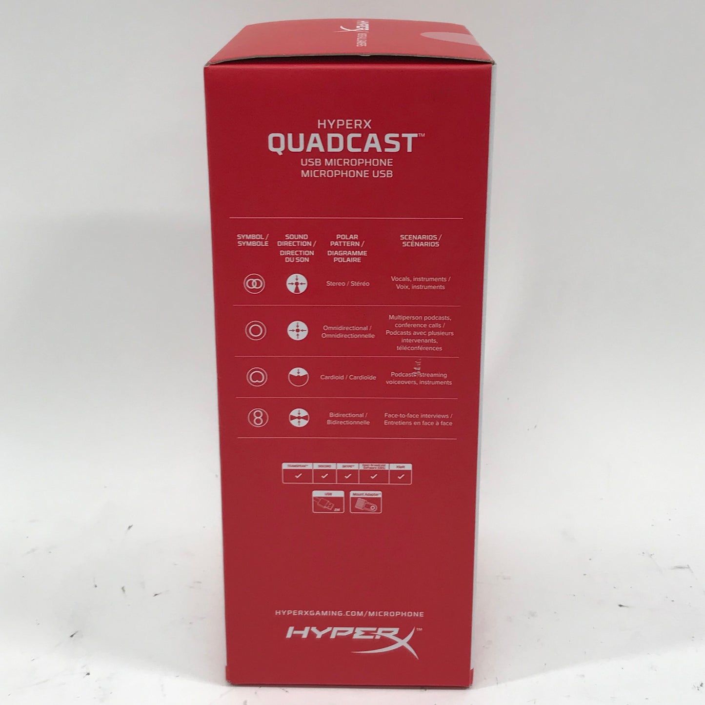 New HyperX Quadcast 20Hz - 20kHz USB Microphone HX-MICQC-BK
