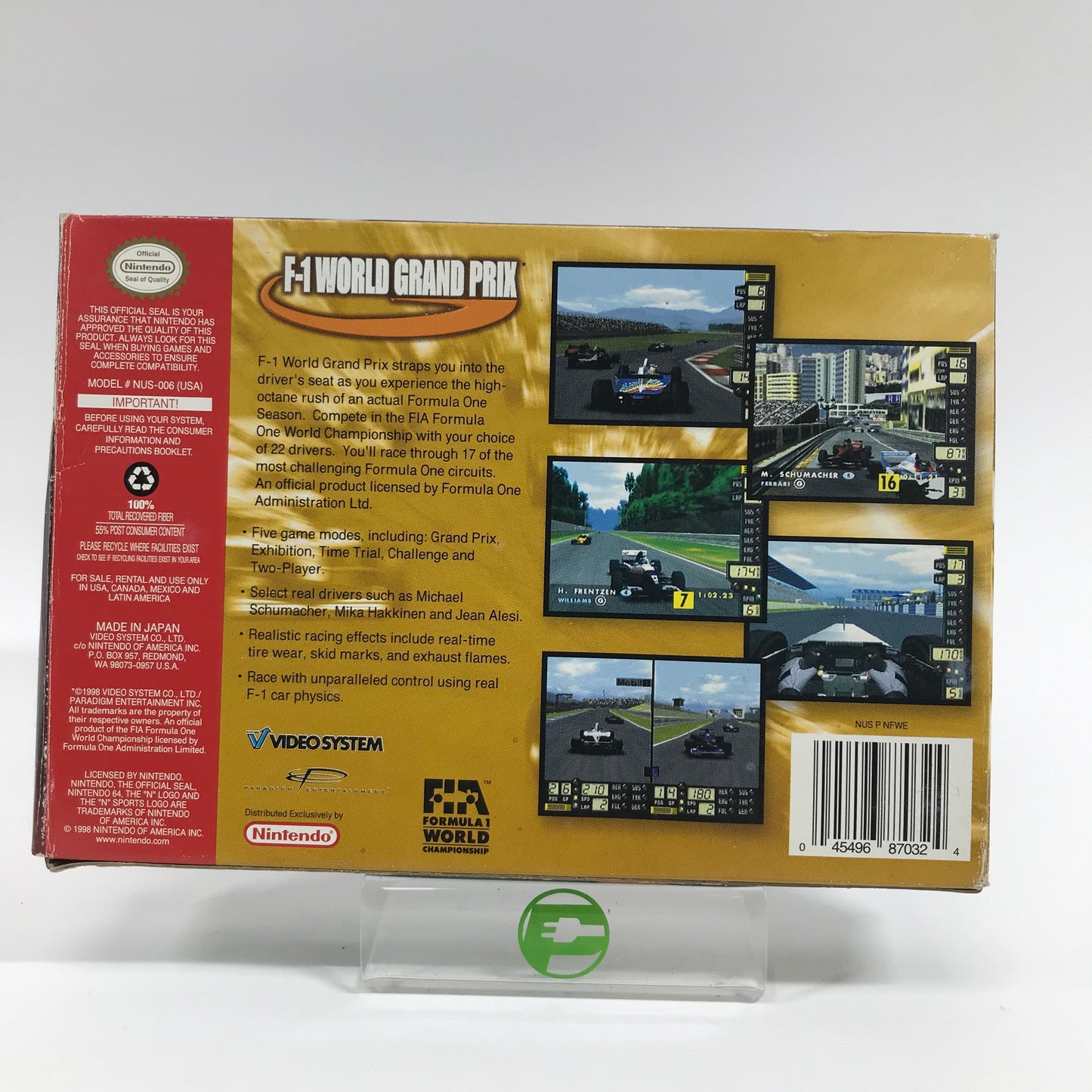 F1 World Grand Prix (Nintendo 64 N64, 1998)