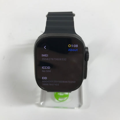 Unlocked Apple Watch Ultra 3 49MM Black Titanium Black Ocean Band MF0J4LW/A