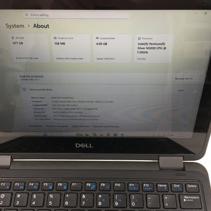 Dell Latitude 3190 11.6" Pentium Silver N5030 1.5GHz 4GB RAM 512GB SSD