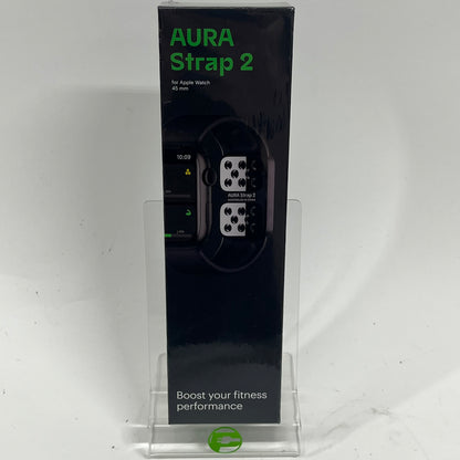 New Aura Strap 2 100-000000071 Black Wireless For Apple Watch 3 or newer