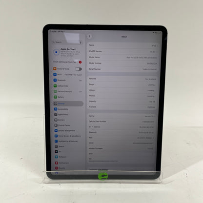WiFi Only Apple iPad Pro 12.9" 4th Gen 128GB Space Gray MC9W4CL/A