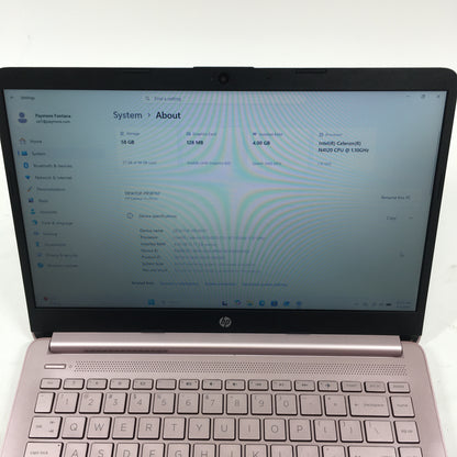 HP Laptop 14-CF2112WM 14" Celeron N4120 1.1GHz 4GB RAM 64GB