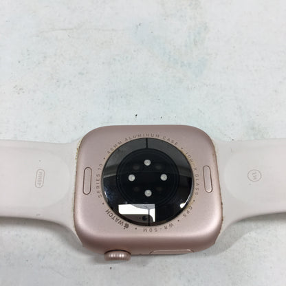 GPS Only Apple Watch Series 10 46MM Gold Aluminum White Sport Band MWWU3LW/A