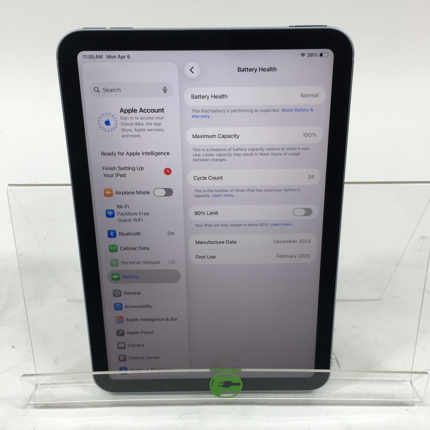 WiFi Only Apple iPad mini (A17 Pro) 256GB