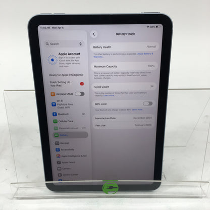 WiFi Only Apple iPad mini (A17 Pro) 256GB