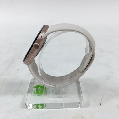 GPS Only Apple Watch Series 10 46MM Gold Aluminum White Sport Band MWWU3LW/A