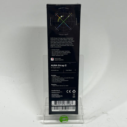 New Aura Strap 2 100-000000071 Black Wireless For Apple Watch 3 or newer