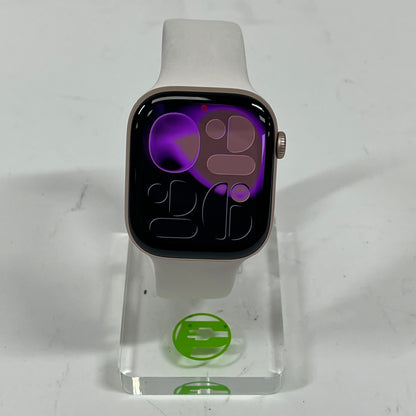 GPS Only Apple Watch Series 11 46MM Rose Gold Aluminum White Band MEV74LW/A