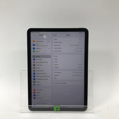 WiFi Only Apple iPad Air 5th Gen 64GB Space Gray MM9C3LL/A