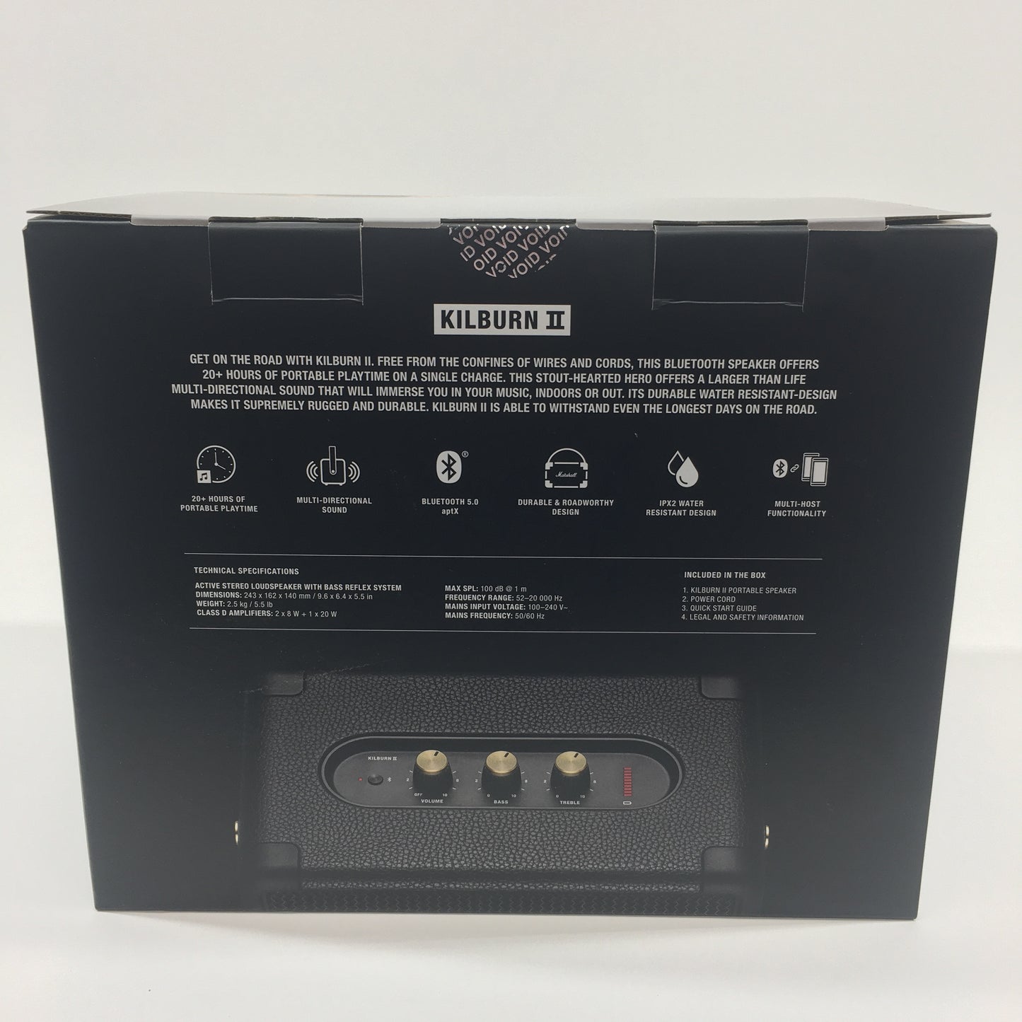 Marshall Kilburn II Portable Bluetooth Speaker Black