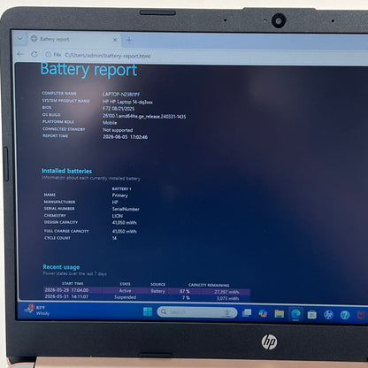 HP Laptop 14-DQ3280NR 14" Celeron N4500 1.1GHz 4GB RAM 64GB SSD