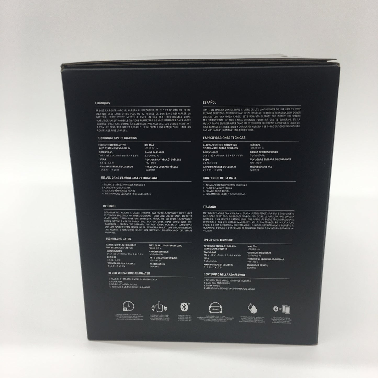 Marshall Kilburn II Portable Bluetooth Speaker Black