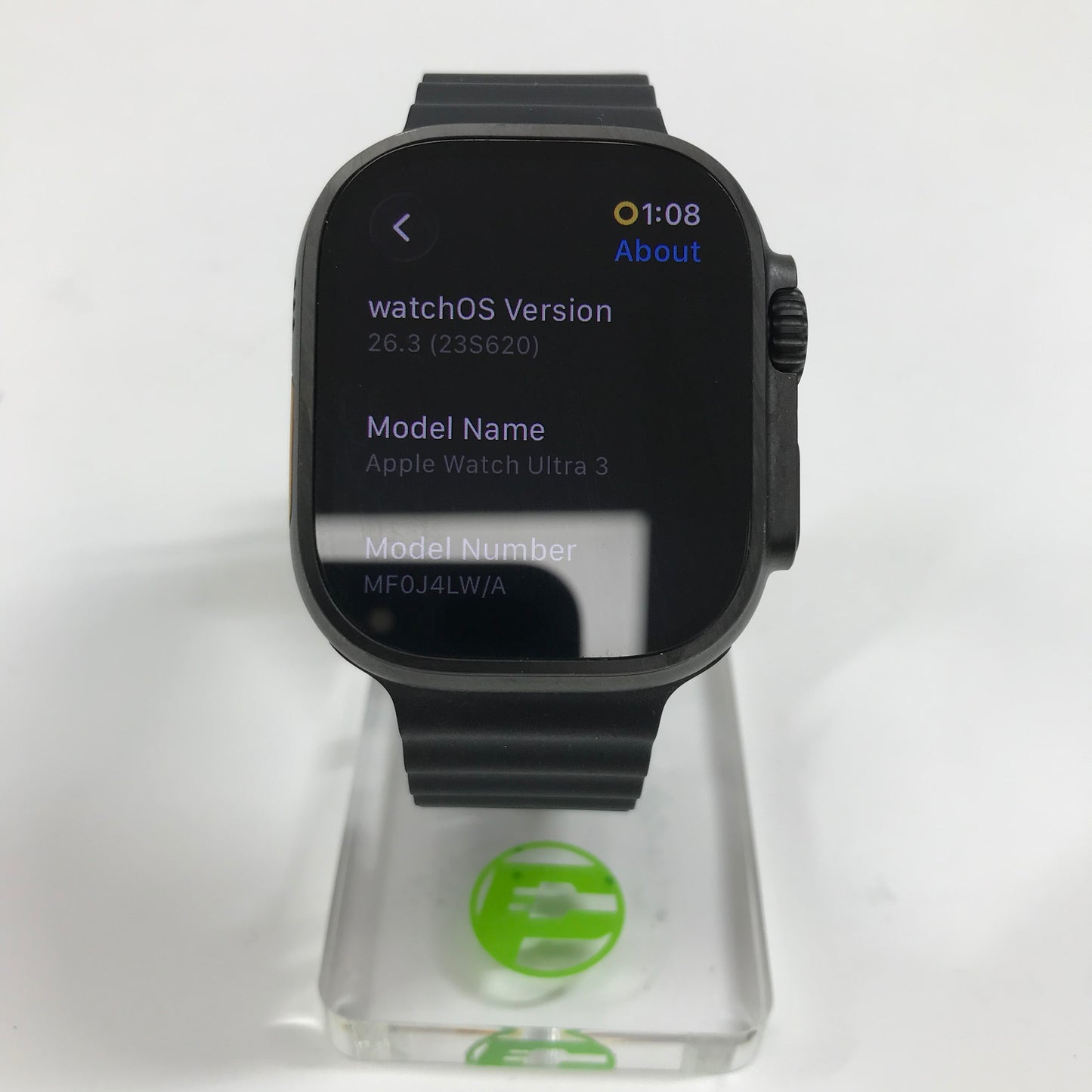 Unlocked Apple Watch Ultra 3 49MM Black Titanium Black Ocean Band MF0J4LW/A