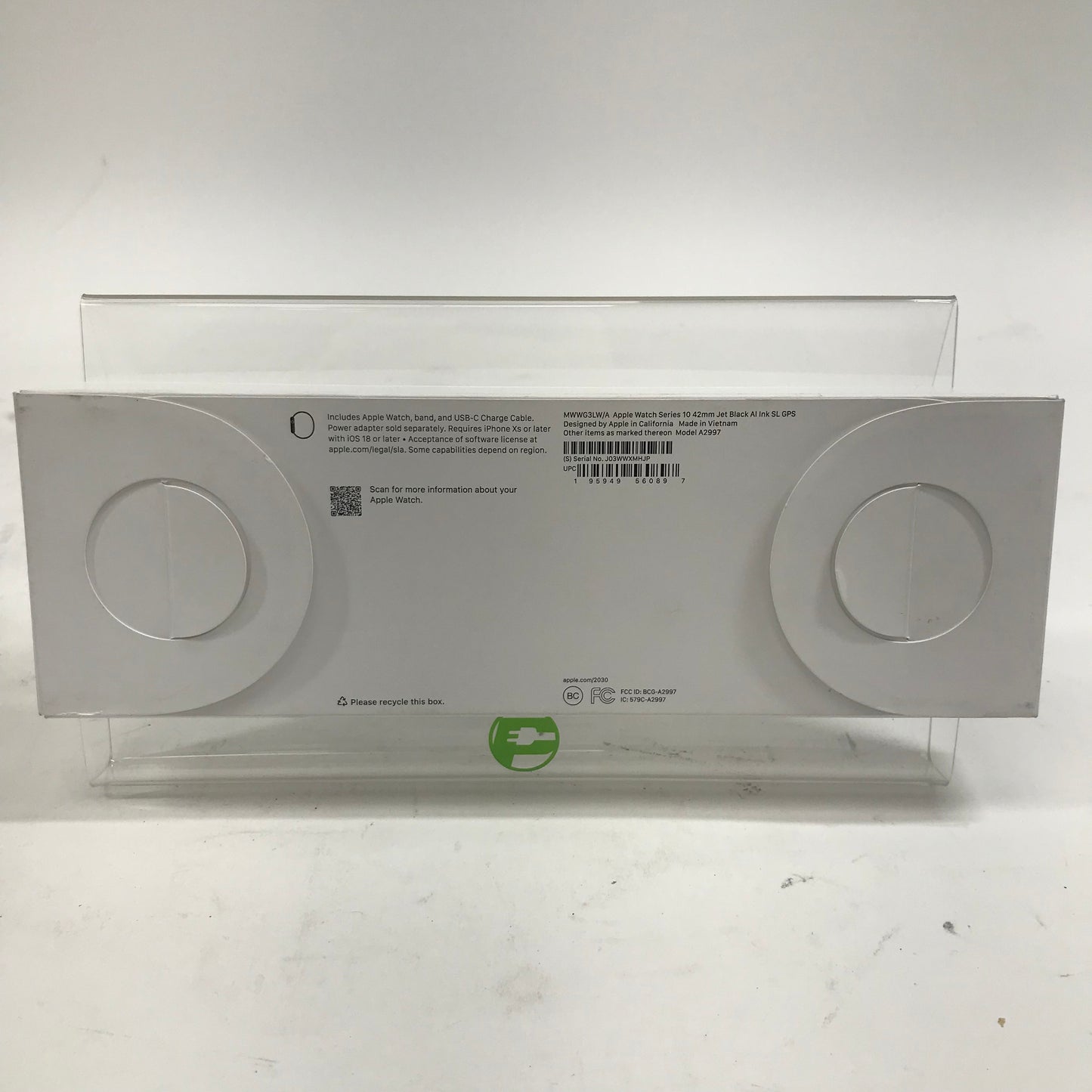 New GPS Only Apple Watch Series 10 42MM Black Aluminum MWWG3LW/A