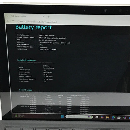 Microsoft Surface Pro 7 1886 12.3" i3-1005G1 1.2GHz 4GB RAM 128GB SSD