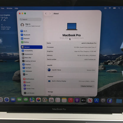 2020 Apple MacBook Pro 13.3" i7 2.3GHz 16GB RAM 512GB SSD Space Gray A2251