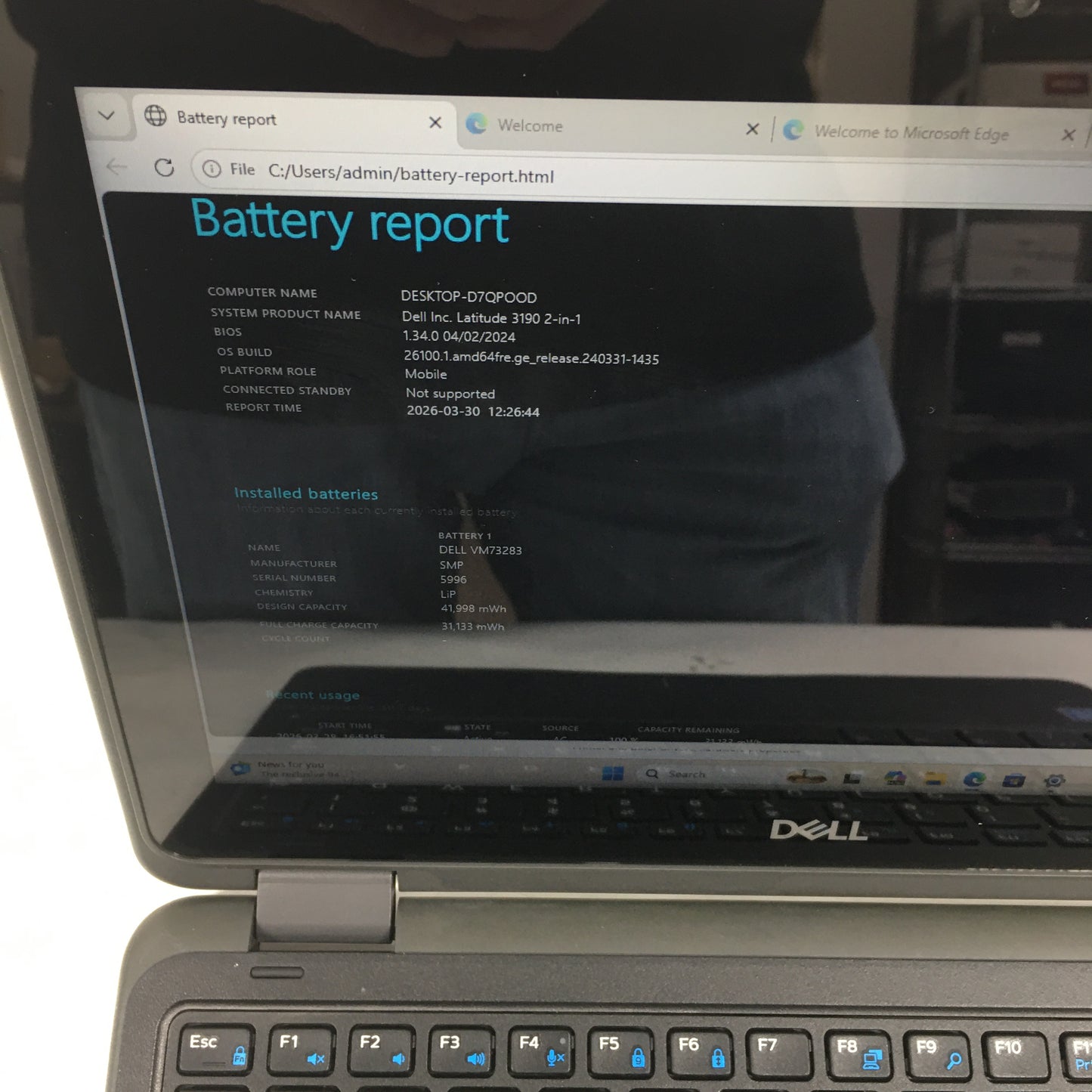 Dell Latitude 3190 11.6" Pentium Silver N5030 1.5GHz 4GB RAM 512GB SSD