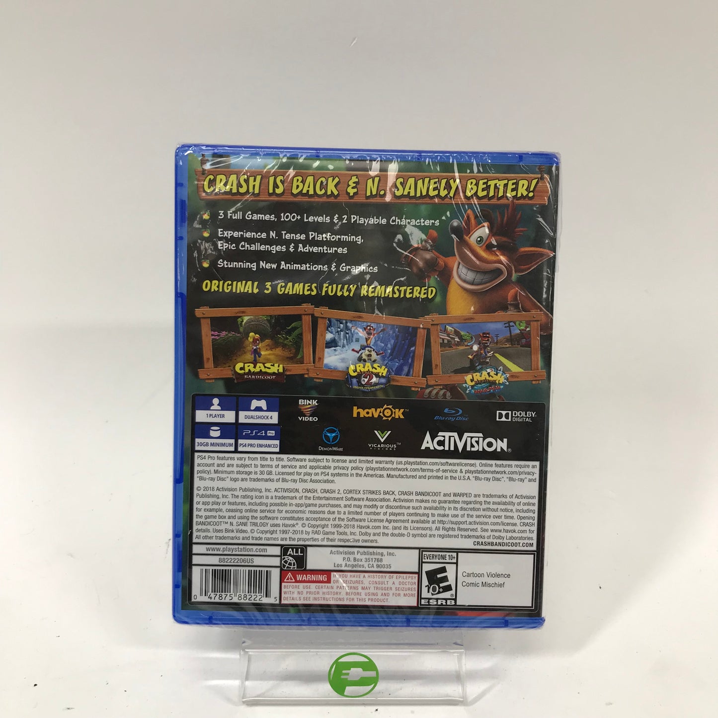 New Crash Bandicoot N. Sane Trilogy (Sony PlayStation 4 PS4, 2017)