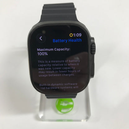 Unlocked Apple Watch Ultra 3 49MM Black Titanium Black Ocean Band MF0J4LW/A