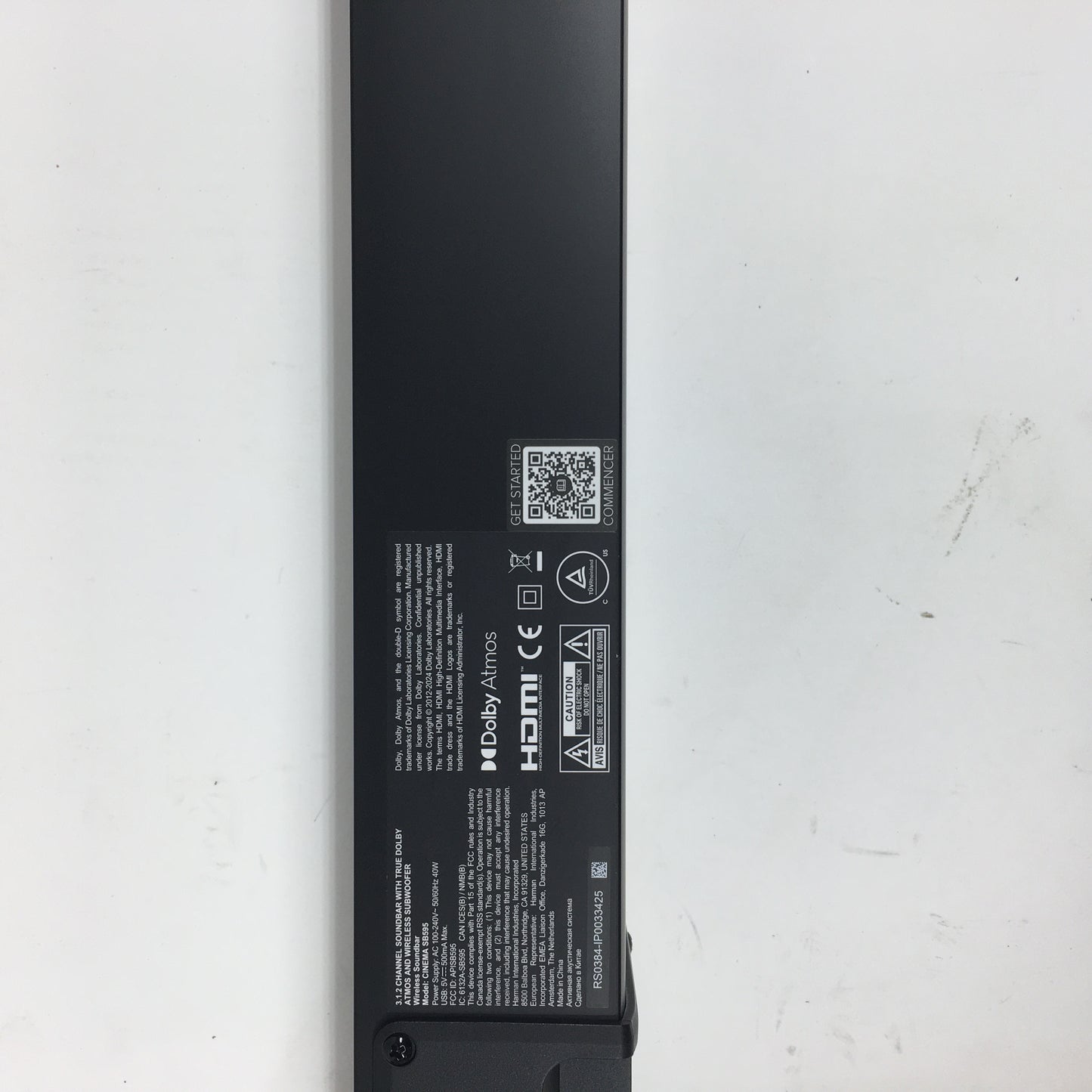 JBL Cinema SB595 3.1.2 Channel Soundbar with True Dolby Atmos and Wireless Sub