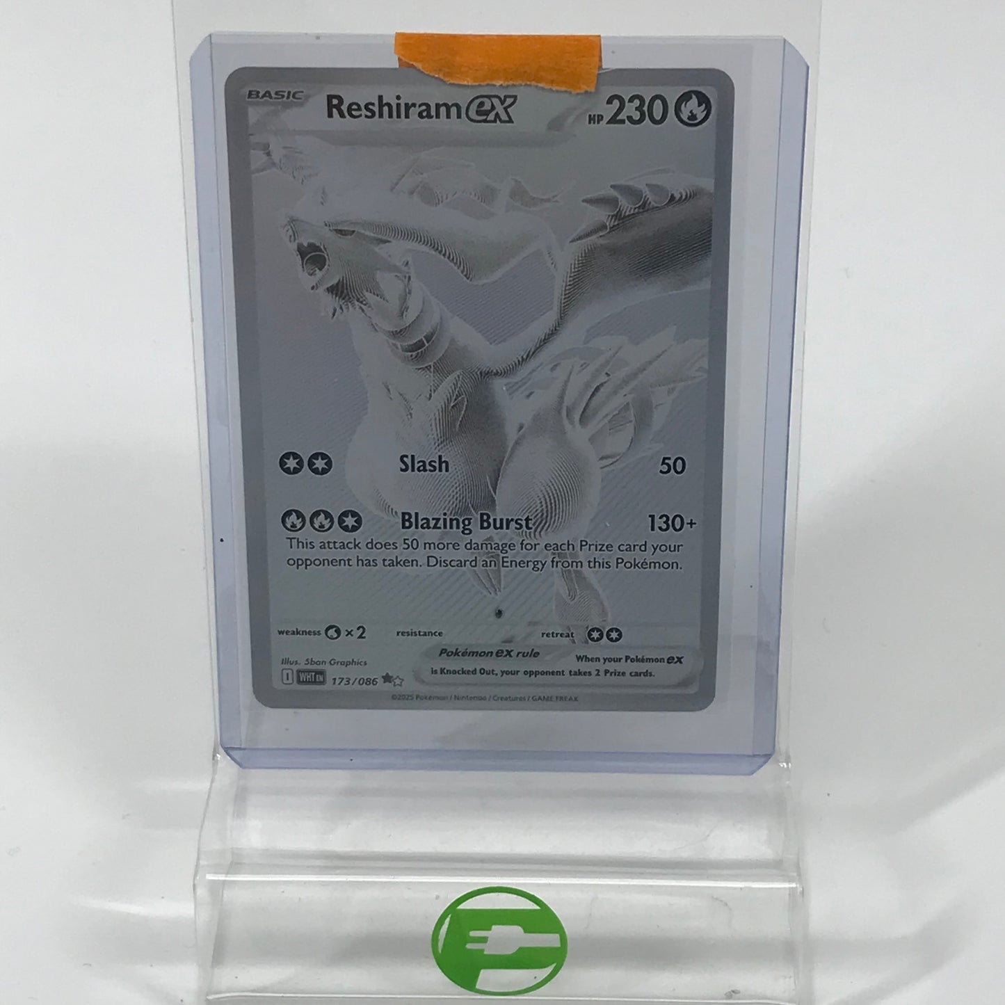 Pokémon TCG White Flare Reshiram Ex 173/086 Holo Textured English