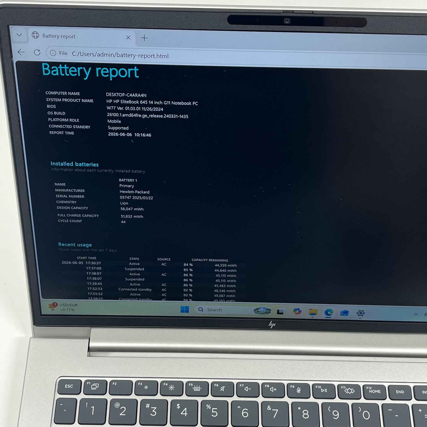 HP EliteBook 645 G11 14" Ryzen 5 Pro 7535U 2.9GHz 16GB RAM 256GB SSD
