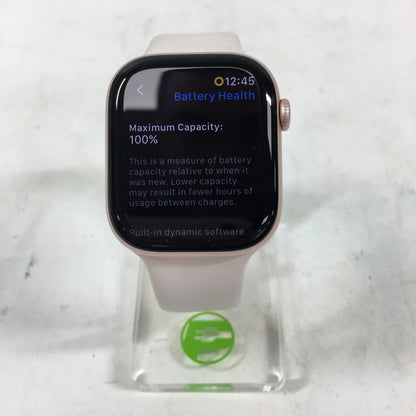 GPS Only Apple Watch Series 10 46MM Gold Aluminum White Sport Band MWWU3LW/A