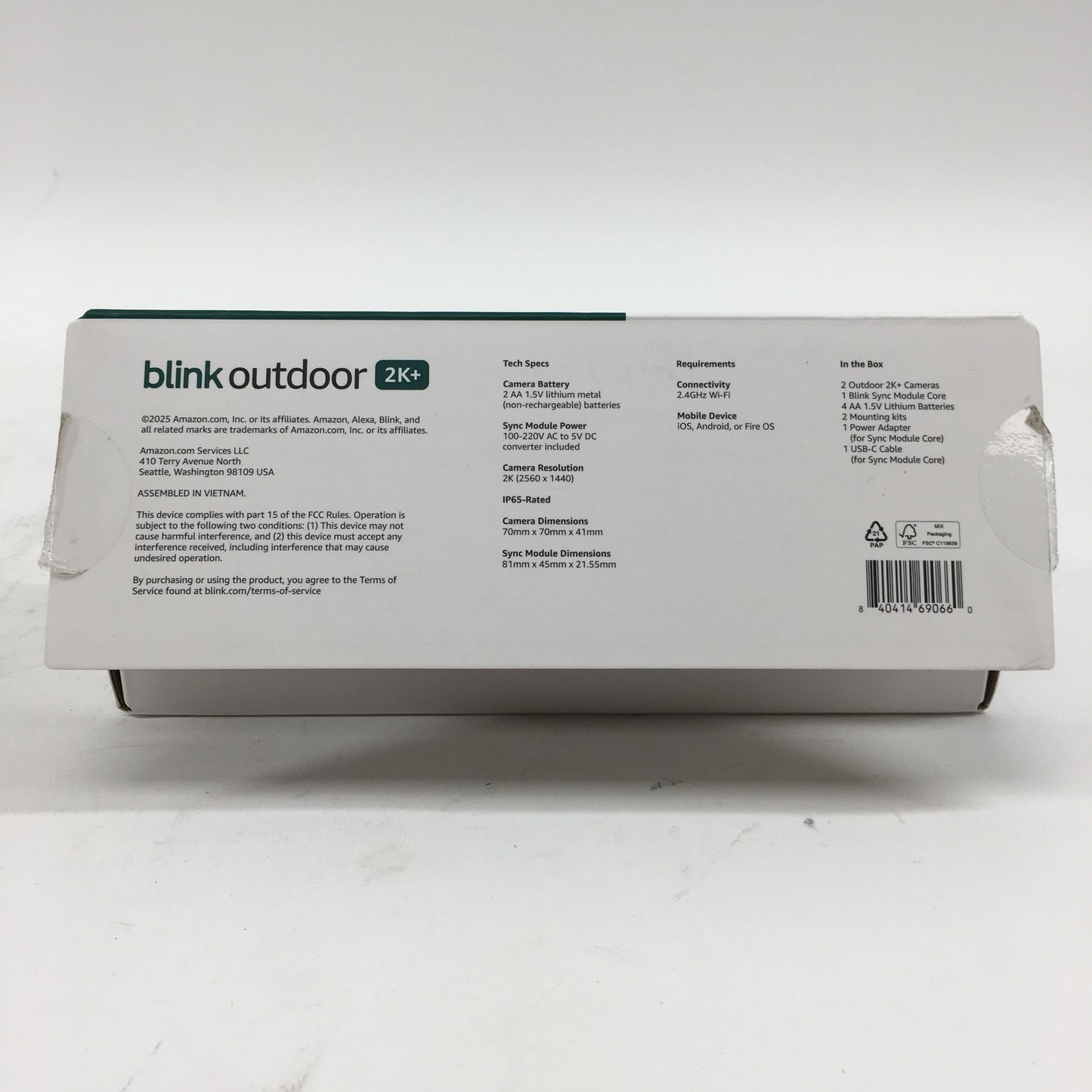 blink outdoor 2K+ Wireless Smart Security Camera B0F95NV4HK