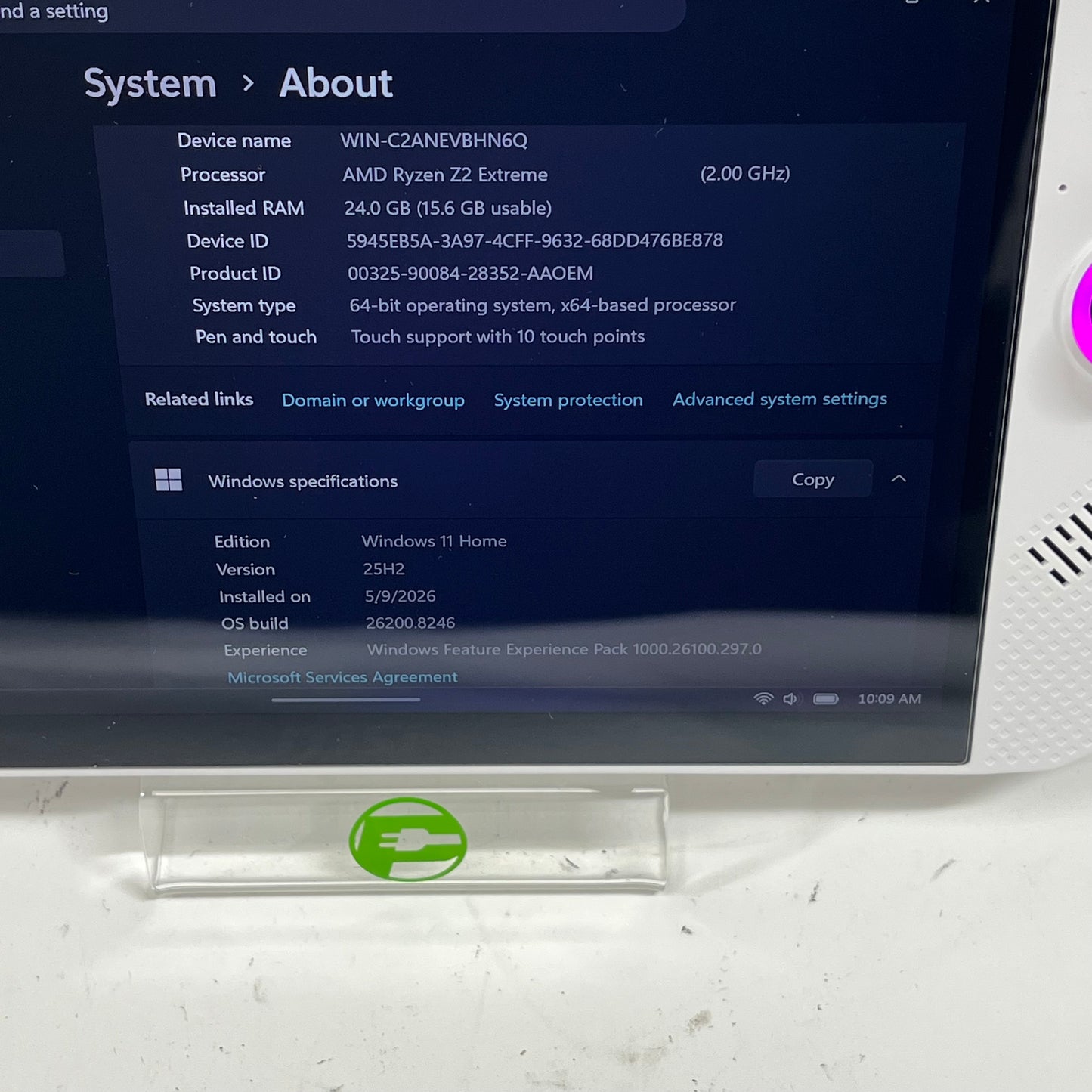 MSI Claw A8 7" AMD Ryzen Z2 Extreme 24GB RAM 1TB White BZ2EM-070US