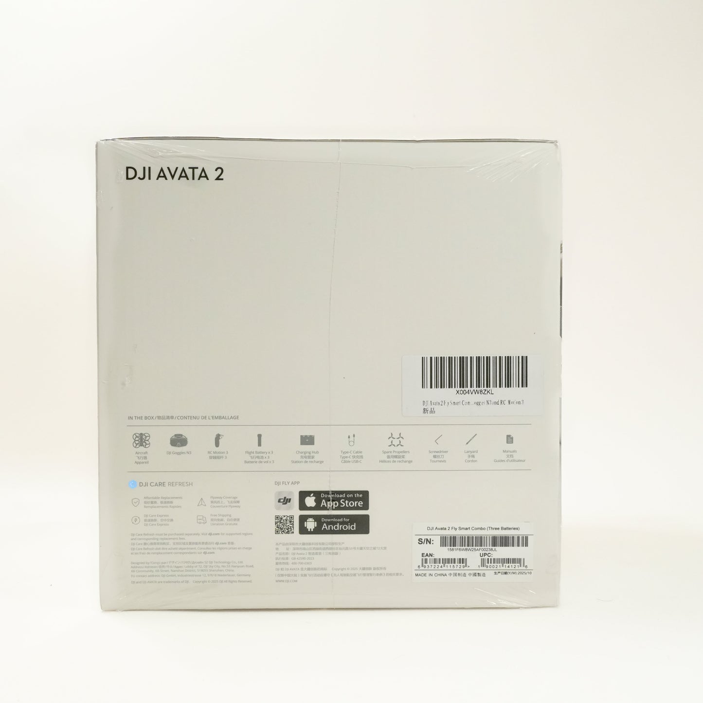 New DJI Avata 2 Fly Smart Combo (3 Batteries, Goggles N3)
